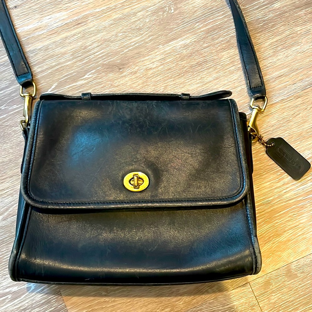 Coach Crossbody in Black Leather